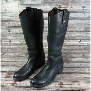 Frye Melissa Leather Riding Boots Shoes size 8.5 B color black  mspr $345